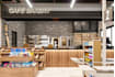 remodel3d grocery store,bakery interior render,supermarket design,cgi front shop