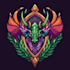 make fantasy game logo title in dark theme