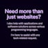 build clean, fast websites and smart scripts that just work