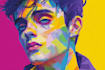 draw amazing colorful portrait illustration