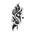 custom an abstract black tattoo design