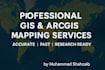 create professional gis maps and spatial analysis using arcgis and google