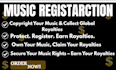 register your music for copyright and royalty protection worldwide