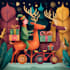 create festive holiday christmas design illustration