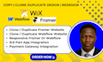 duplicate clone copy framer website wix webflow website design