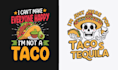 make high quality skull mexican tacos logo