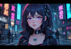 illustrate you as a cyberpunk style character