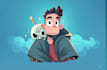 illustrate 2d cartoon character illustration, 2d comic book