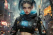 design stunning sci fi portrait art