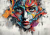 design custom face stencil in graffiti art style