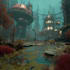 create high quality 3d environment art, concept art, fantasy art, sci fi art