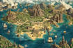 make fantasy map illustration for map