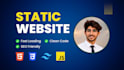 design a stunning HTML landing page or HTML static website