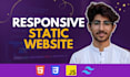 make responsive HTML CSS static website or HTML landing page