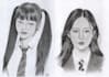 draw a portrait drawing using graphite and charcoal pencil