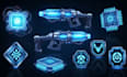 design mobile game app icons assets props logo illustration design pixel art