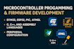 program msp432, stm32, esp32, pic, and atmel microcontrollers in c and assembly