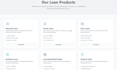 build loan website fintech financial website