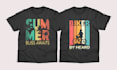 design vintage retro summer t shirt for pod