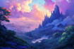 fantasy landscapes, illustration, environment