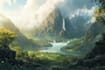 digitally paint fantasy landscape