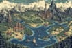 draw a fantasy map with digital watercolours