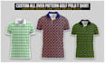 do all over print pattern golf polo t shirt design with mockup