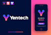 do modern startup software crypto cyber security application and technology logo