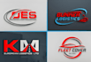do modern transportation trucking logistics dispatching freight and cargo logo