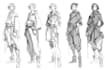 draw character design in sketch