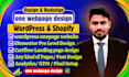 design redesign wordpress website, wordpress webpage design, landing page design