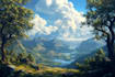 digitally paint fantasy landscape