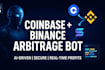 build custom coinbase binance arbitrage bot for solana crypto trading automation
