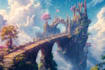 design fantasy background, landscape art