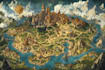 make a fantasy map for  fantasy novels board game