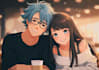 make a anime couple character art anime style