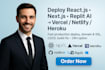 deploy react, nextjs, replit, v0, lovable ai to vercel , netlify, heroku, azure