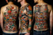 do a tattoo design in japanese style