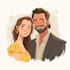 make a faceless couple illustration couples portrait