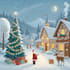 create christmas themed illustration for you