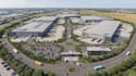 create 3d warehouse, data center, factory building logistics site