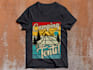 camping t shirt design for pod