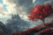 do fantasy background and landscape