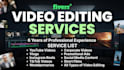 professionally edit travel vlog, youtube videos,  reels and all type of editing