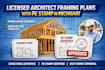 provide licensed architect framing plans with pe stamp in michigan