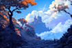 draw fantasy concept landscape illustrations
