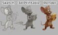 convert 2d image to 3d stl, step file, 2d to 3d printable model, 3d printing