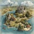 do fantasy map illustration with fantasy art