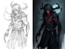 draw dark art illustration