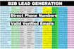 do b2b lead generation, direct phone number, mobile number, cell phone number